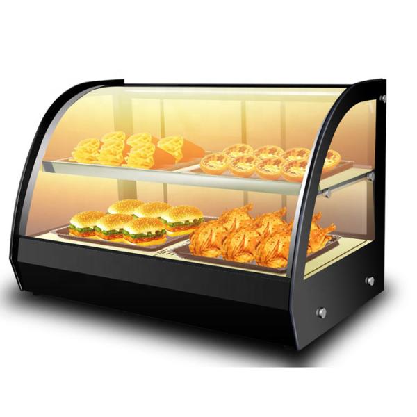 Buy cheap Commercial Kitchen Curved Glass Counter Top Food Warmer Display Showcase at 220V Voltage from wholesalers