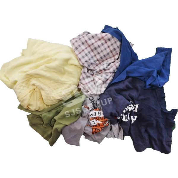 Buy cheap 100% cotton t shirt rag workshop cleaning cloth color mixed cotton t shirt rags Coloured Cleaning Cloth Wipers cloths from wholesalers