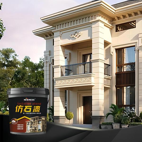 Base on Color Chart NEWNESS Exterior Natural Stone Paint For Project Or Residence