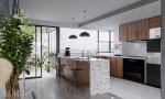 Custom Modular Modern Luxury Kitchen Cabinets Island Wood Furniture Cupboard