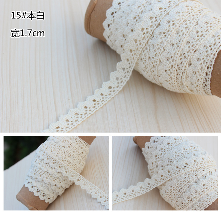 elegant 4.8-5cm width 10 yard / lot DIY handmade craft crocheted lace trim for garments