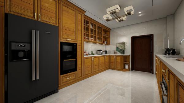 Buy cheap Traditional Solid Wood Kitchen Unit Customized Whole Kitchen Design from wholesalers