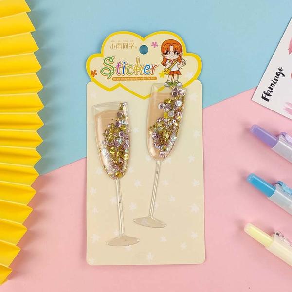 Buy cheap Sequin 3D Cartoon Stickers Shake Animal Crossing Stickers Silk Screen Printing from wholesalers