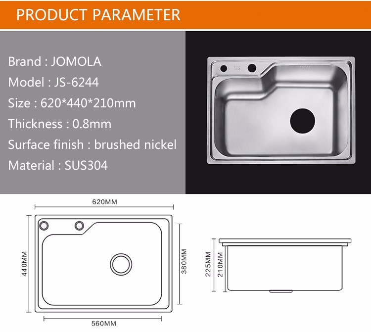Hot sale High Qualit 304 multifunction stainless steel farmhouse Hand Wash single bowl bathroom kitchen sink