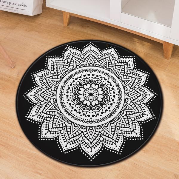 Buy cheap Living Room Carpet T4 Polyester Fiber Computer Chair Floor Mat 80cm 60cm Circular Area Rugs from wholesalers