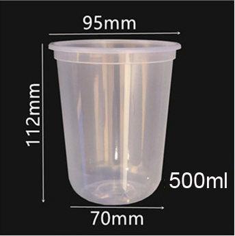 Buy cheap Clear Takeaway Disposable Plastic Cups Thickened U-Shaped 95 Calibre 500ml With Lids from wholesalers