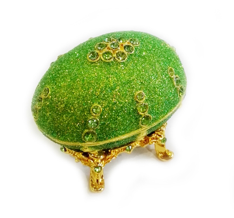 Russian Easter Egg Jewelry Box Crystal Trinket Holder Ring Organizer Home Decor Faberge Egg for Jewelry Boxes Gift