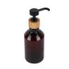 Buy cheap Amber Slanted Shoulder PET Bottle Natural Bamboo Long Nozzle Lotion Pump 7oz 10oz 16oz from wholesalers