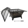 Buy cheap 32 Inch Large Portable Charcoal Square Fire Pit Wood Burning Patio from wholesalers
