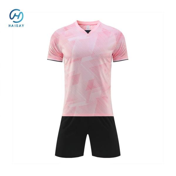 Buy cheap Sublimation Print High Quality Soccer Teamwear Series Football Uniforms New Design OEM Custom Design Men Football Jersey Shirt from wholesalers
