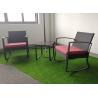 Buy cheap Plastic Steel Frame Garden Rattan Rocking Sofa Coffee Table Set from wholesalers