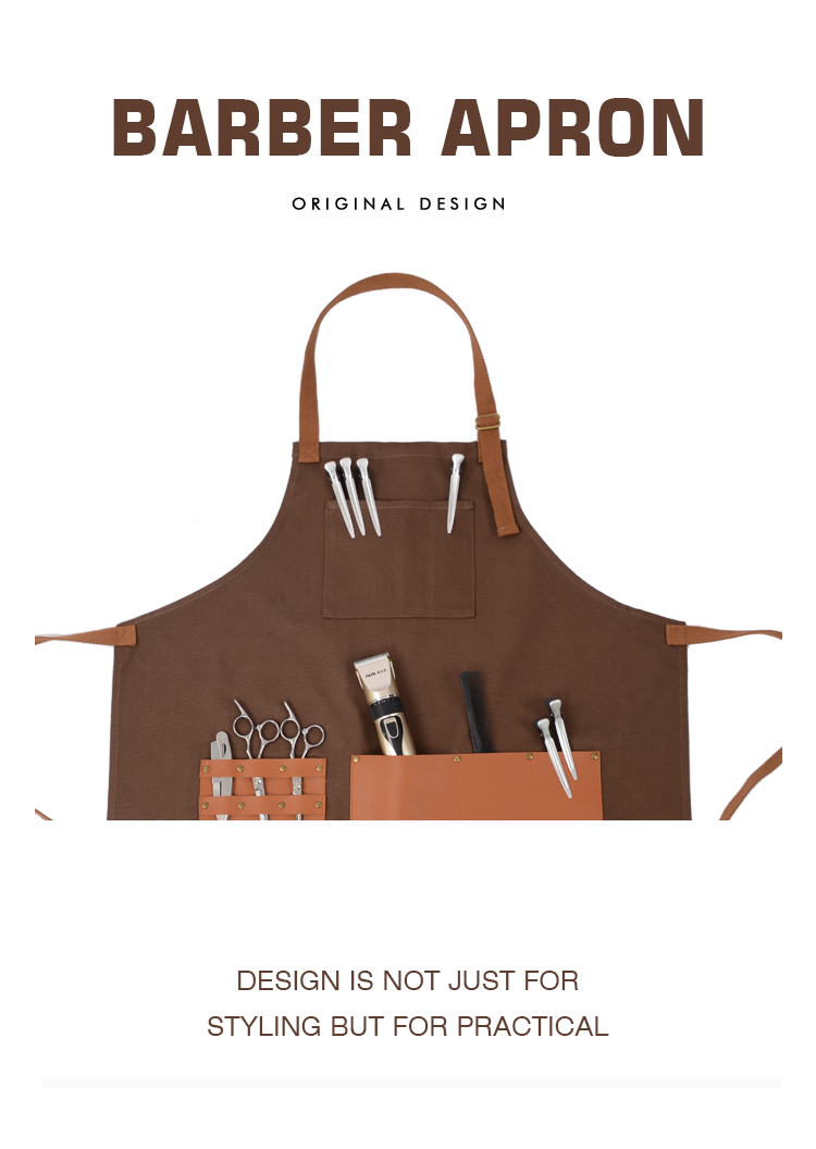 Gardening Barber Waxed Cotton Apron Multiple Pockets Stylish Commercial