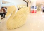 Large Size Shopping Centre Decorations Fiberglass Animal Statues Cover With Fake
