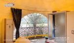 7m Outdoor Half Oval Ball Glamping Dome Tent For Hotel Tube Type