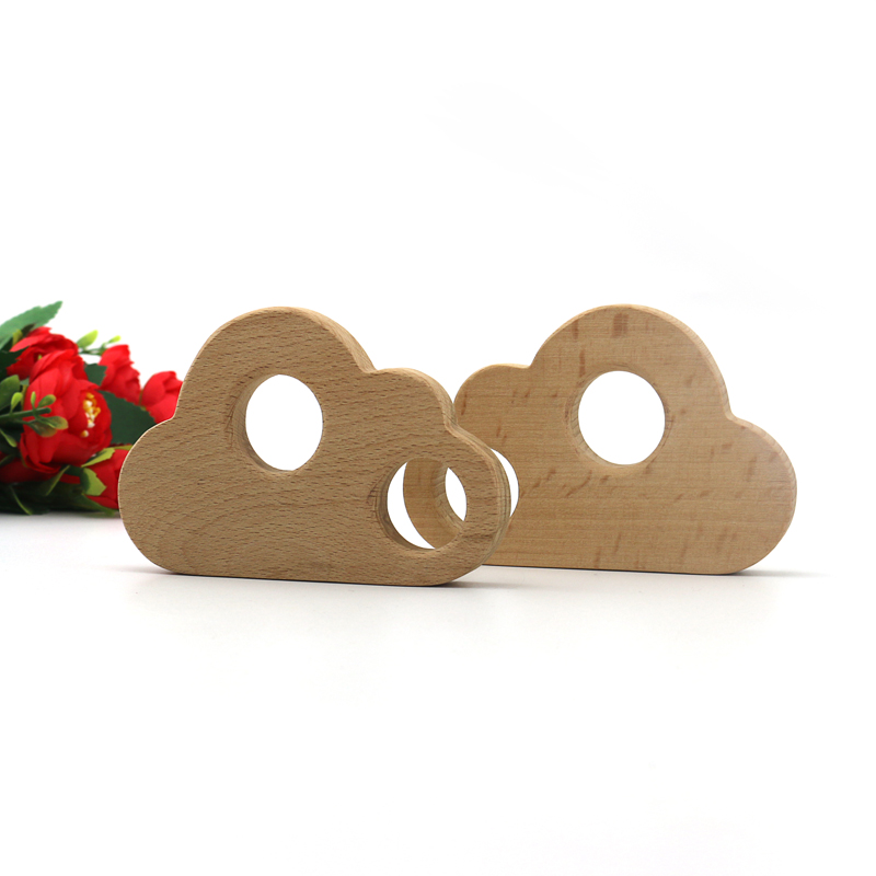 Soft Toddlers Wooden Baby Teether Wooden Chew Toy For Teething