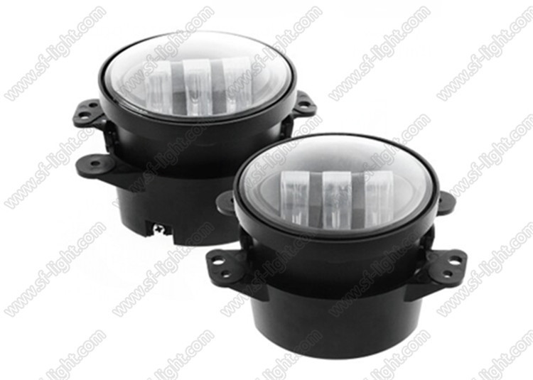 Black Silver 30w LED headlight , 12 - 30 V 1800LM 4 Inch Round LED Headlight