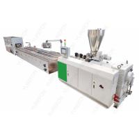 Buy cheap Double Screw WPC Profile Extrusion Line , 20 M Wood Plastic Composite Production product