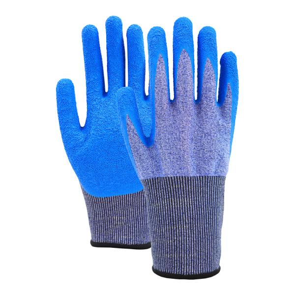 Buy cheap Washable Blue Latex Safety Gloves Heavy Duty Grip Latex Gloves from wholesalers