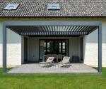 Outdoor Waterproof Motorized Aluminum Patio Pavilion Gazebo