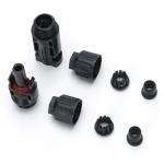 Waterproof IP67 Snap In PV Connectors Cable Female And Male