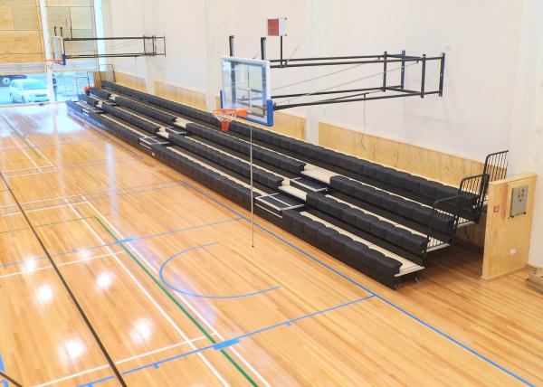 Buy cheap Elevated Retractable Bleacher Seating Polymer Bench For Event Center from wholesalers