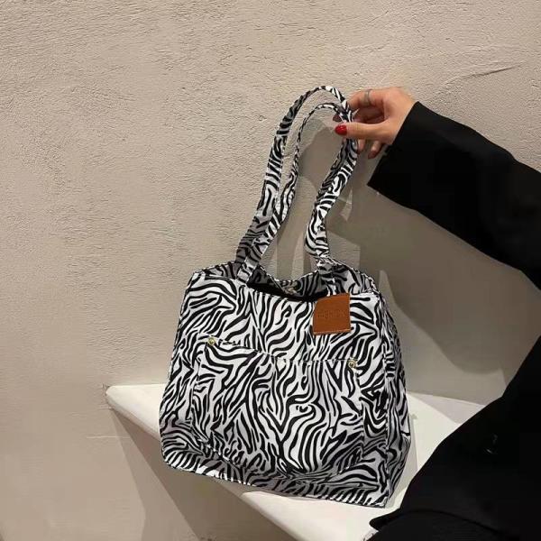 Buy cheap Women Leopard Printing Eco Canvas Bags Animal Pattern Zebra Lady Tote Bags from wholesalers