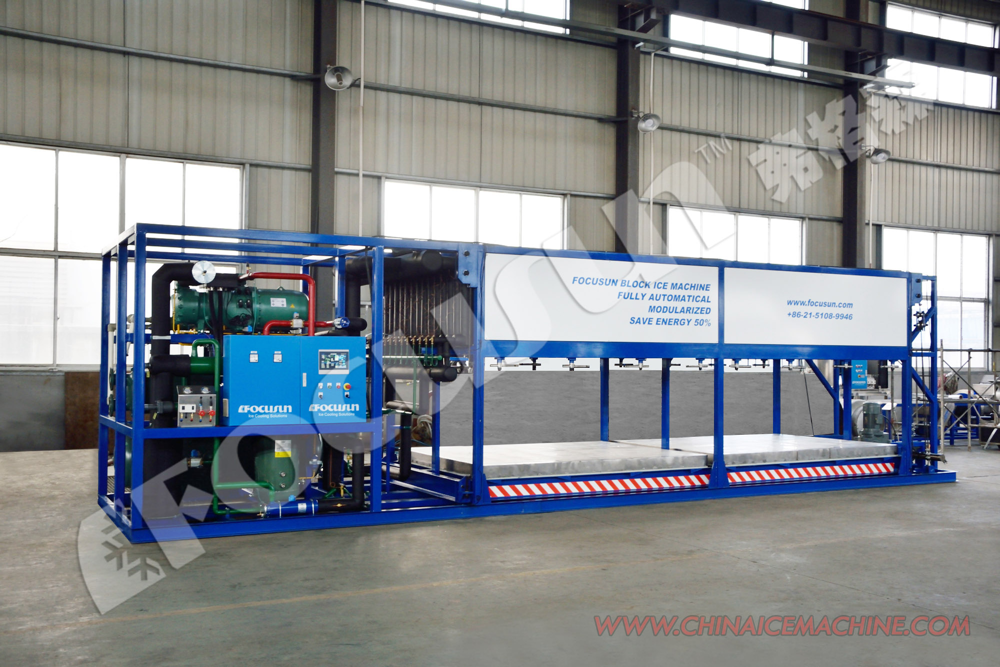 15tons Direct Evaporation System Block Ice Making Machines with Customizable Design