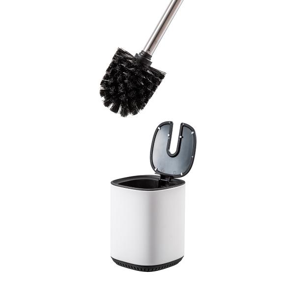 Buy cheap Stainless Steel Flip Lid Toilet Brush And Holder For Household Toilet Cleaning Essentials from wholesalers