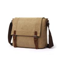 Buy cheap Large Field Cotton Canvas Messenger Bag Satchel Leisure Brown Outdoor product