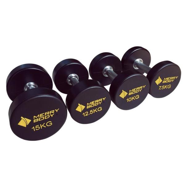 Buy cheap PU Weight Lifting Dumbbell 50kgs Rubber Round Dumbbell Customized Logo from wholesalers