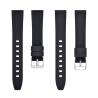 Buy cheap Custom Black Soft Silicone Watch Strap 18mm With Stainless Steel Buckle Fashionable from wholesalers