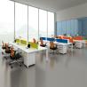 Buy cheap White Wooden 4 People 120 Degree Office Modular Workstations from wholesalers