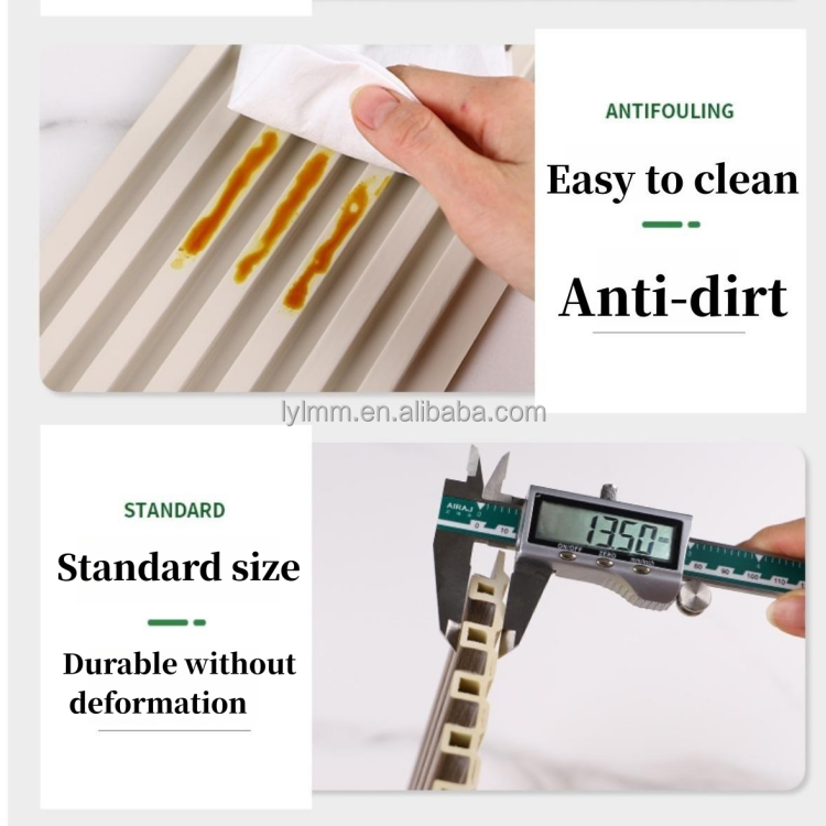 Wall Stickers for Home Decor PVC Bamboo Slat Interiored Nano Wood Effect Fluted Panel