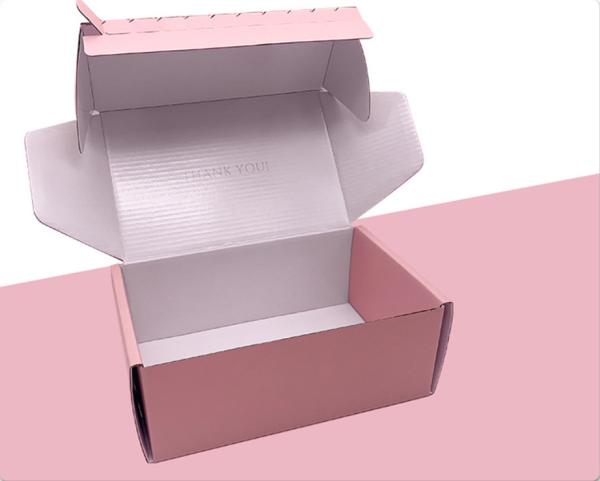 Buy cheap Pink Corrugated Card Packaging Apparel Gift Boxes With Tearing Off Tape from wholesalers