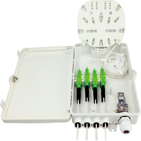 Buy cheap Wall Pole Mount Fiber Optic Distribution Box for Network FTTH IP65 Outdoor 8 Cores from wholesalers