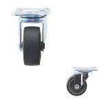 Swivel Rubber Light Duty Casters 66lbs Single Wheel Capacity