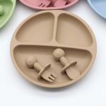 Buy cheap Children Non Slip Safety Rubber Silicone Divided Plate With Suction from wholesalers