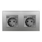 60mm AC250V Electrical Wall Socket Bottom Box 4 Usb Plug Socket Port