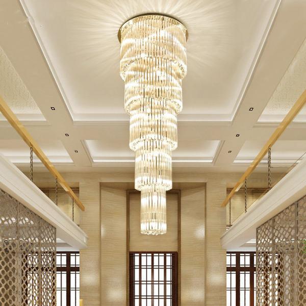 Buy cheap Spiral Long Staircase K9 Crystal Ceiling Light from wholesalers