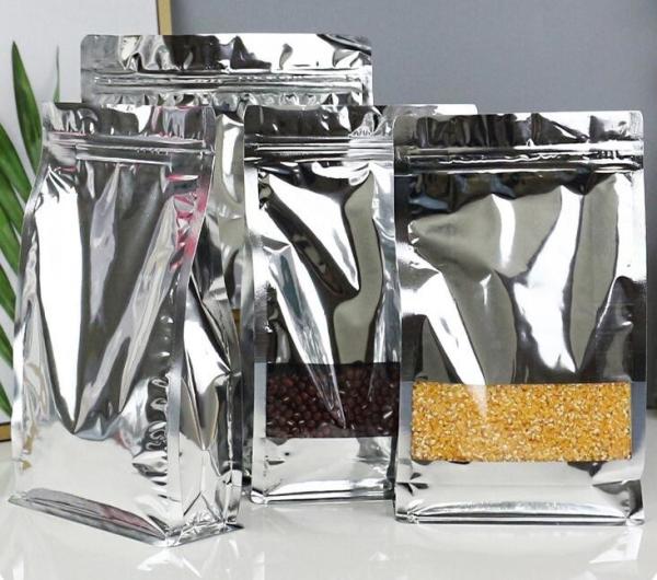 Buy cheap Aluminum Foil Stand Up Packaging Bags Mylar Airtight Zipper Pouches Smell Proof Coffee K Tear Notch Pack Food Grad from wholesalers