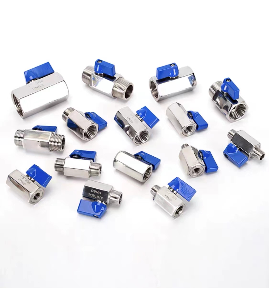 Equal Flow Standard Mini Type Ball Valve in 304 316 Sanitary Stainless Steel Material