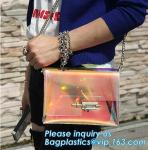 Beach Clear PVC Shoulder Bag DIY Transparent Clutch Tote Bag, candy jelly bag
