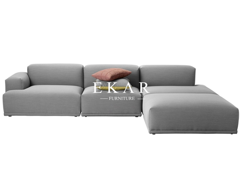 Modern Simple Design Metal Velvet Stainless Steel Set Fabric Sofa