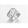 Buy cheap 5.81 Grams Silver Wedding Anniversary Rings ODM Oval Cubic Zirconia Ring from wholesalers