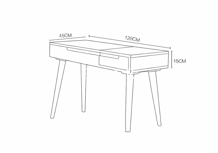 Modern New Design Bedroom Desk Solid Wood Simple Multifunctional Dressing Table With Folding Mirror FL-W018