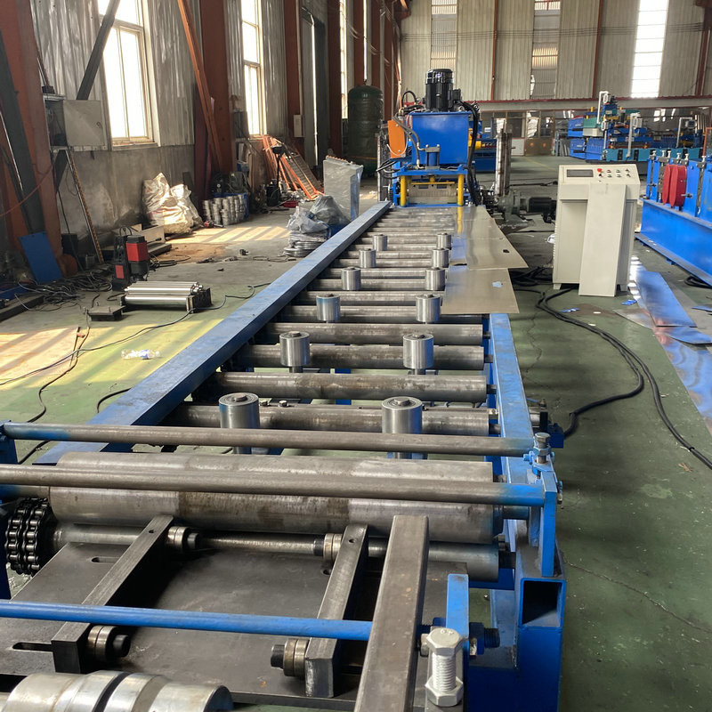 PLC Control System Steel Building Galvanized Self Lock Door Frame Roll Forming Machine