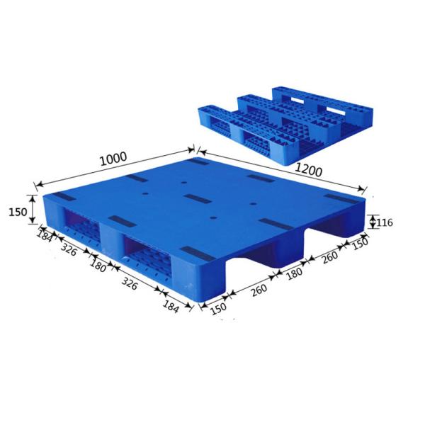 Buy cheap 9 Legs Blow Molding Heavy Duty Plastic Pallet 1200*1000*150mm from wholesalers