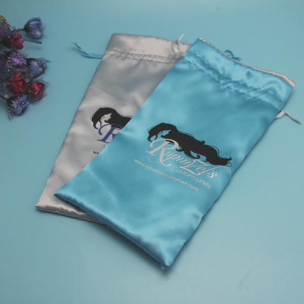 Buy cheap Luxury Silk Satin Hair Extension Packaging Bags , Personalized Satin Organza Bags from wholesalers