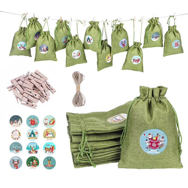 15*17cm Reusable Canvas Drawstring Bags Pocket For Gift Jewelry