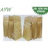 Buy cheap 8 Side Sealed Zip Square Bottom Bag , Snack Kraft Paper Stand Up Pouch With Tin Tie from wholesalers
